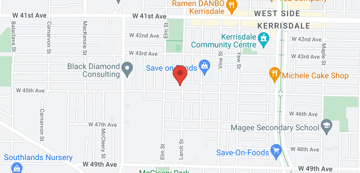 map of 2507 W 45TH AVENUE